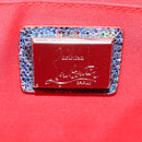 Christian Louboutin Shoulder Bag Sequin Red Silver Auth 140194V-20