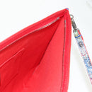 Christian Louboutin Shoulder Bag Sequin Red Silver Auth 140194V-21
