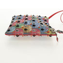 Christian Louboutin Shoulder Bag Sequin Red Silver Auth 140194V-4