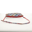 Christian Louboutin Shoulder Bag Sequin Red Silver Auth 140194V-7