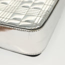 BURBERRY Chain Shoulder Bag Enamel Silver Auth 140195-17