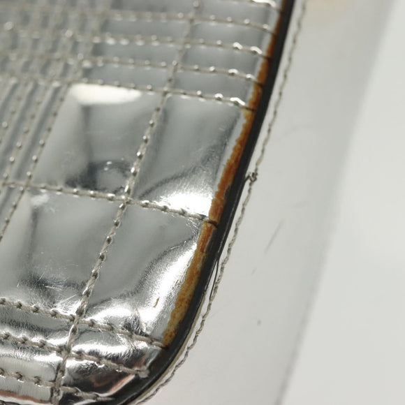 BURBERRY Chain Shoulder Bag Enamel Silver Auth 140195