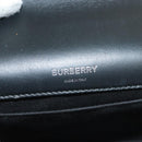 BURBERRY Chain Shoulder Bag Enamel Silver Auth 140195-20