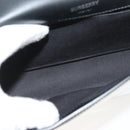 BURBERRY Chain Shoulder Bag Enamel Silver Auth 140195-11