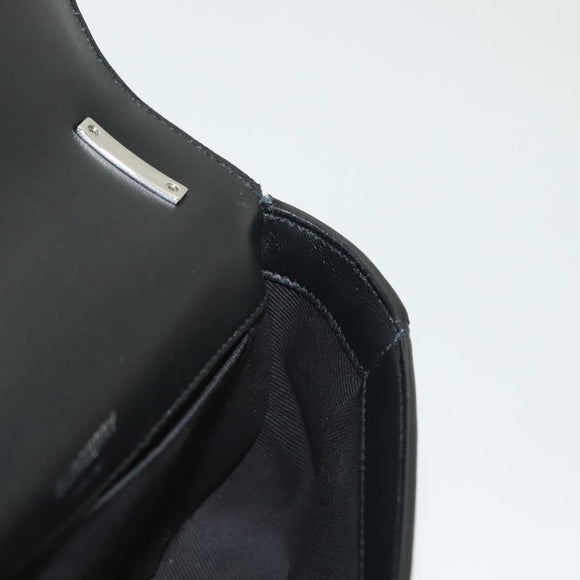 BURBERRY Chain Shoulder Bag Enamel Silver Auth 140195