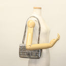 BURBERRY Chain Shoulder Bag Enamel Silver Auth 140195-24