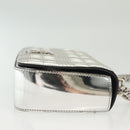 BURBERRY Chain Shoulder Bag Enamel Silver Auth 140195-4