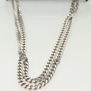 BURBERRY Chain Shoulder Bag Enamel Silver Auth 140195-8