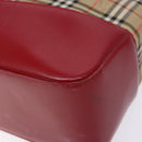 BURBERRY Nova Check Tote Bag Canvas Beige Gold Auth 140196-10