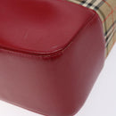 BURBERRY Nova Check Tote Bag Canvas Beige Gold Auth 140196-12