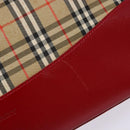 BURBERRY Nova Check Tote Bag Canvas Beige Gold Auth 140196-15