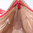 BURBERRY Nova Check Tote Bag Canvas Beige Gold Auth 140196-18