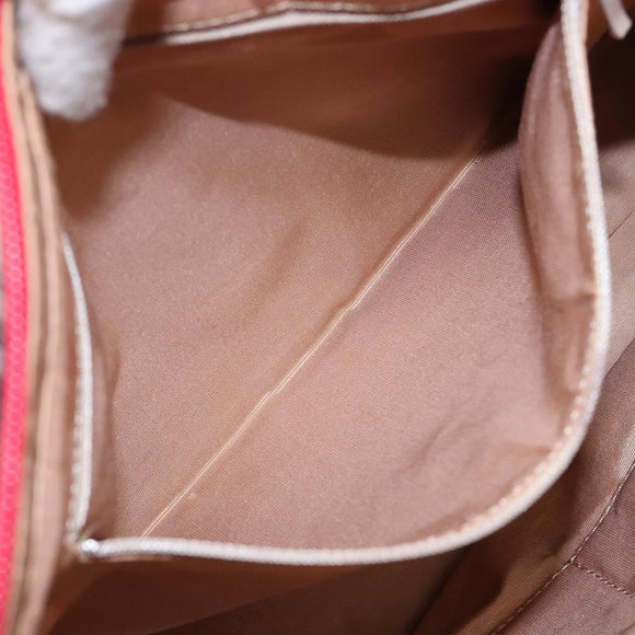 BURBERRY Nova Check Tote Bag Canvas Beige Gold Auth 140196