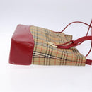 BURBERRY Nova Check Tote Bag Canvas Beige Gold Auth 140196-4