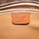CELINE Macadam Canvas Shoulder Bag PVC Leather Brown Gold Auth 140198-16