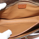 CELINE Macadam Canvas Shoulder Bag PVC Leather Brown Gold Auth 140198-17