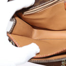 CELINE Macadam Canvas Shoulder Bag PVC Leather Brown Gold Auth 140198-19