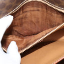 CELINE Macadam Canvas Shoulder Bag PVC Leather Brown Gold Auth 140198-23