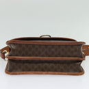 CELINE Macadam Canvas Shoulder Bag PVC Leather Brown Gold Auth 140198-9