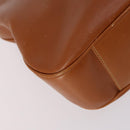 GUCCI Bamboo Shoulder Bag Leather 2way Brown Gold 001 1781 1577 Auth 140200-17