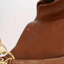 GUCCI Bamboo Shoulder Bag Leather 2way Brown Gold 001 1781 1577 Auth 140200-6