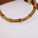 GUCCI Bamboo Shoulder Bag Leather 2way Brown Gold 001 1781 1577 Auth 140200-9