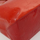 LOUIS VUITTON Monogram Vernis Reade PM Hand Bag Red Rouge M91088 LV Auth 140205-15