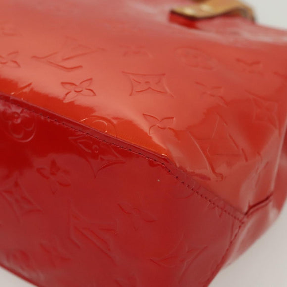 LOUIS VUITTON Monogram Vernis Reade PM Hand Bag Red Rouge M91088 LV Auth 140205