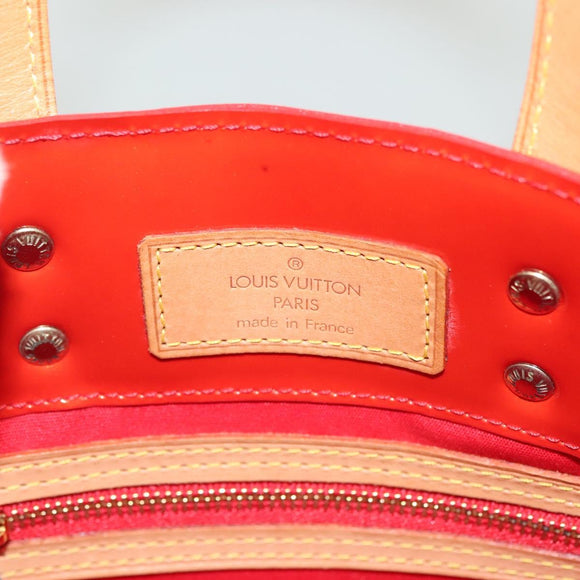 LOUIS VUITTON Monogram Vernis Reade PM Hand Bag Red Rouge M91088 LV Auth 140205