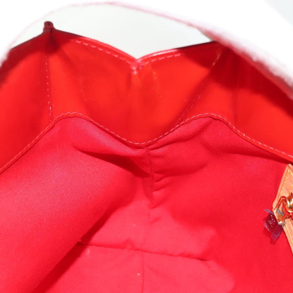 LOUIS VUITTON Monogram Vernis Reade PM Hand Bag Red Rouge M91088 LV Auth 140205