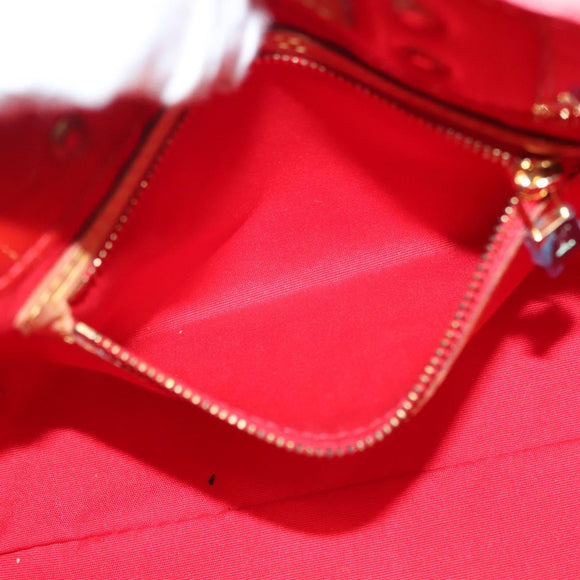 LOUIS VUITTON Monogram Vernis Reade PM Hand Bag Red Rouge M91088 LV Auth 140205