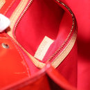 LOUIS VUITTON Monogram Vernis Reade PM Hand Bag Red Rouge M91088 LV Auth 140205-12