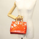 LOUIS VUITTON Monogram Vernis Reade PM Hand Bag Red Rouge M91088 LV Auth 140205-21