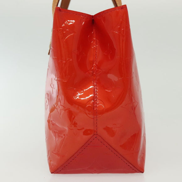 LOUIS VUITTON Monogram Vernis Reade PM Hand Bag Red Rouge M91088 LV Auth 140205