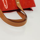 LOUIS VUITTON Monogram Vernis Reade PM Hand Bag Red Rouge M91088 LV Auth 140205-7