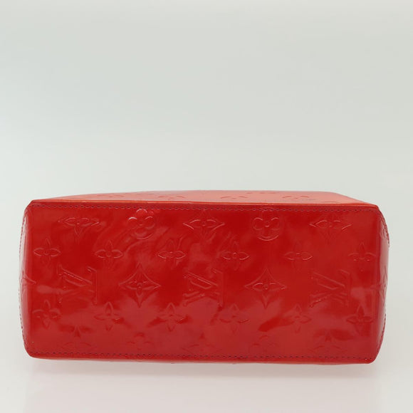 LOUIS VUITTON Monogram Vernis Reade PM Hand Bag Red Rouge M91088 LV Auth 140205