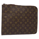 LOUIS VUITTON Monogram Posh Documents Clutch Bag M53456 LV Auth 140211-1