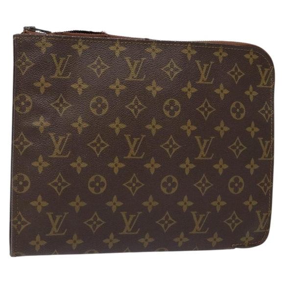 LOUIS VUITTON Monogram Posh Documents Clutch Bag M53456 LV Auth 140211