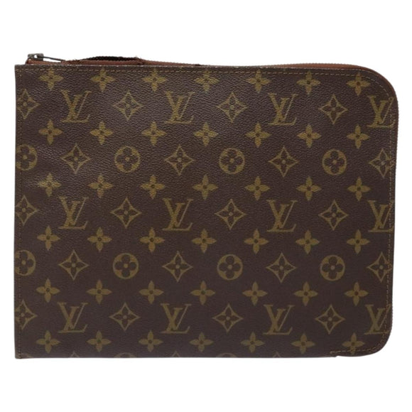 LOUIS VUITTON Monogram Posh Documents Clutch Bag M53456 LV Auth 140211