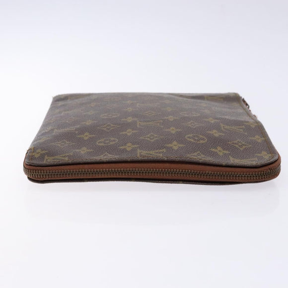 LOUIS VUITTON Monogram Posh Documents Clutch Bag M53456 LV Auth 140211