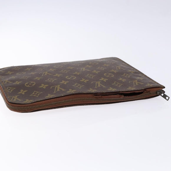 LOUIS VUITTON Monogram Posh Documents Clutch Bag M53456 LV Auth 140211