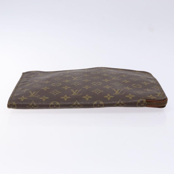 LOUIS VUITTON Monogram Posh Documents Clutch Bag M53456 LV Auth 140211