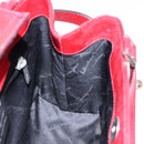 Salvatore Ferragamo Gancini Hand Bag Leather Red Silver Auth 140213-18