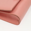 Salvatore Ferragamo Chain Vala Shoulder Bag Leather Pink Gold Auth 140214-8