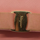 Salvatore Ferragamo Chain Vala Shoulder Bag Leather Pink Gold Auth 140214-9