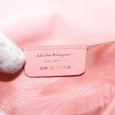 Salvatore Ferragamo Chain Vala Shoulder Bag Leather Pink Gold Auth 140214-12