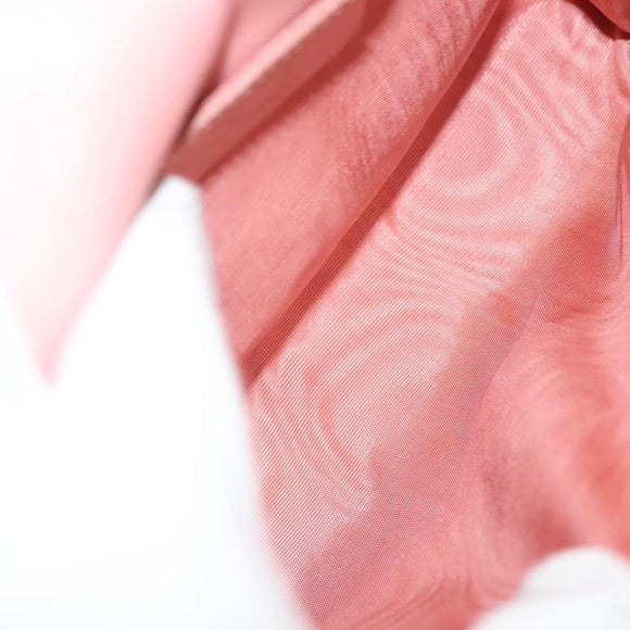 Salvatore Ferragamo Chain Vala Shoulder Bag Leather Pink Gold Auth 140214