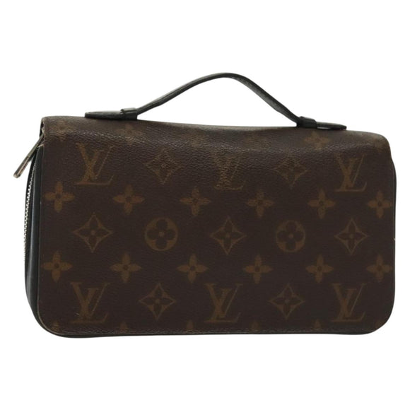LOUIS VUITTON Monogram Macassar Zippy XL Long Wallet M61506 LV Auth 140217