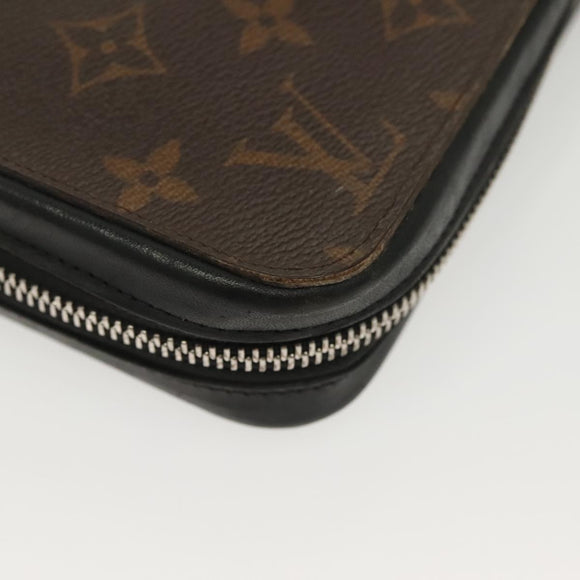 LOUIS VUITTON Monogram Macassar Zippy XL Long Wallet M61506 LV Auth 140217