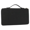 CELINE Travel Case Leather Black Silver Auth 140218-1